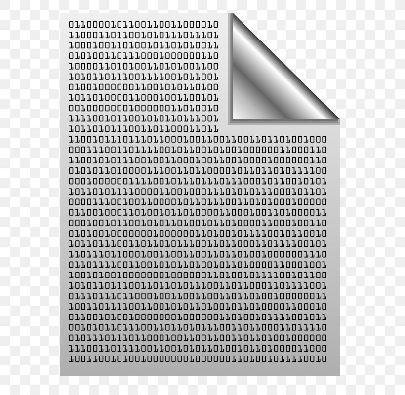 Binary File Binary Number Text File Clip Art, PNG, 800x800px, Binary File, Binary Code, Binary Number, Black And White, Plain Text Download Free