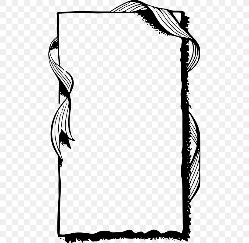 Borders And Frames Picture Frames Black And White Clip Art, PNG, 501x800px, Borders And Frames, Artwork, Black, Black And White, Branch Download Free