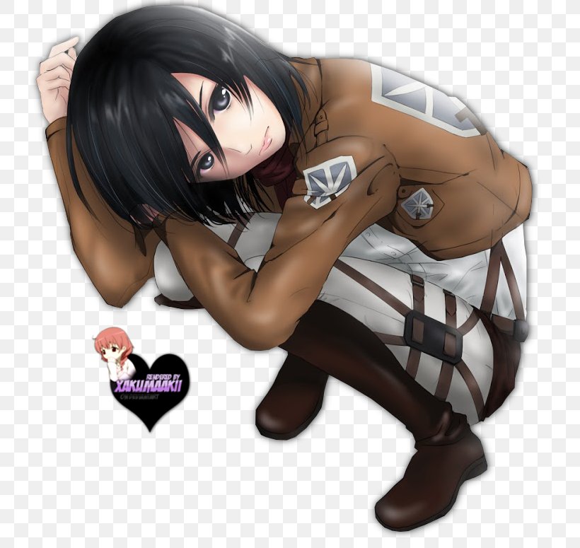 Mikasa Ackerman Levi Eren Yeager Attack On Titan Art, PNG, 733x775px, Watercolor, Cartoon, Flower, Frame, Heart Download Free