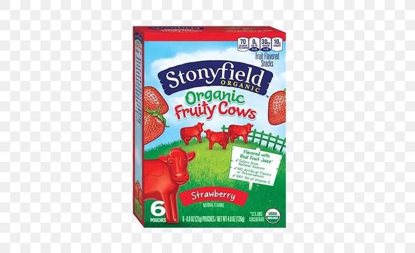 Strawberry Organic Food Juice Stonyfield Farm, Inc. Fruit Snacks, PNG, 500x500px, Strawberry, Apple, Berry, Cherry, Food Download Free