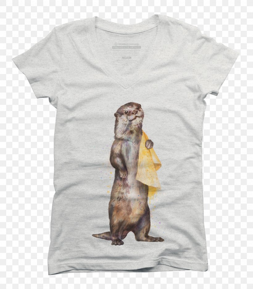 Otter T-shirt Canvas Douchegordijn, PNG, 2100x2400px, Otter, Art, Bathroom, Canvas, Canvas Print Download Free