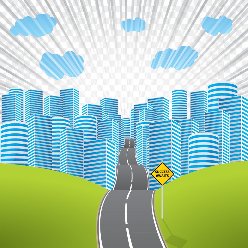 Road Building Euclidean Vector, PNG, 2100x2100px, Road, Blue, Building, Daytime, Energy Download Free
