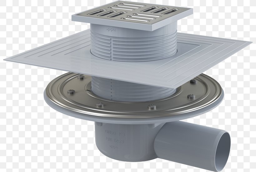 Plumbing Traps Plumbing Fixtures ALCAPLAST Kratka ściekowa 105 × 105/50/75 Odpływ Boczny APV Plastic Stainless Steel, PNG, 800x551px, Plumbing Traps, Bahan, Drain Accessory, Drainage, Flange Download Free