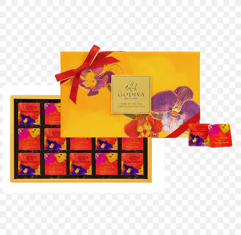 Gift Godiva Chocolatier Chinese New Year Chocolate, PNG, 800x800px, Gift, Chinese New Year, Chocolate, Christmas Day, Cocoa Bean Download Free