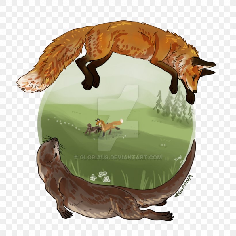 Otter Fox Animal Reptile Drawing, PNG, 900x900px, Otter, Animal, Boyfriend, Com, Deviantart Download Free