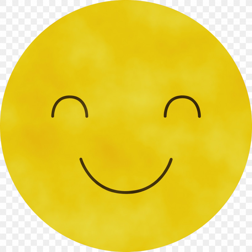 Smiley Yellow Meter, PNG, 2749x2749px, Emoji, Meter, Paint, Smiley, Watercolor Download Free