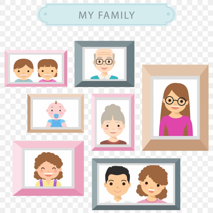 Family Euclidean Vector Clip Art, PNG, 2100x2100px, Watercolor, Cartoon, Flower, Frame, Heart Download Free