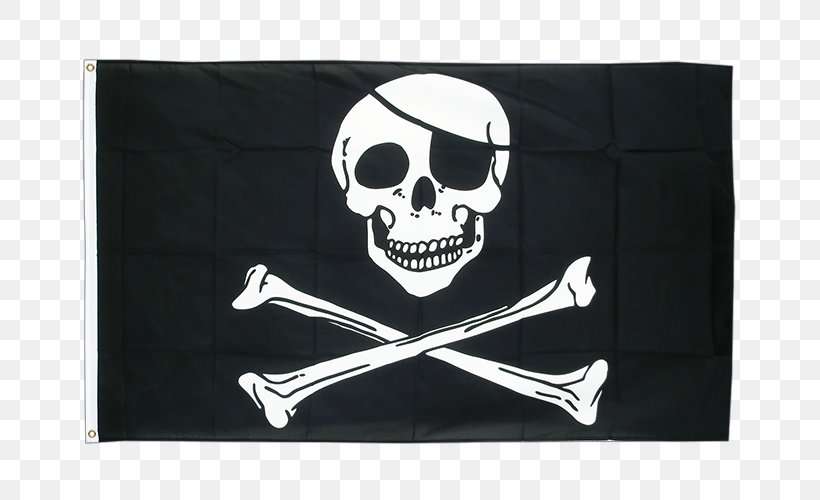 Jolly Roger Flag Of The United States Piracy Skull And Crossbones, PNG, 750x500px, Jolly Roger, Bandana, Blackbeard, Bone, Brand Download Free
