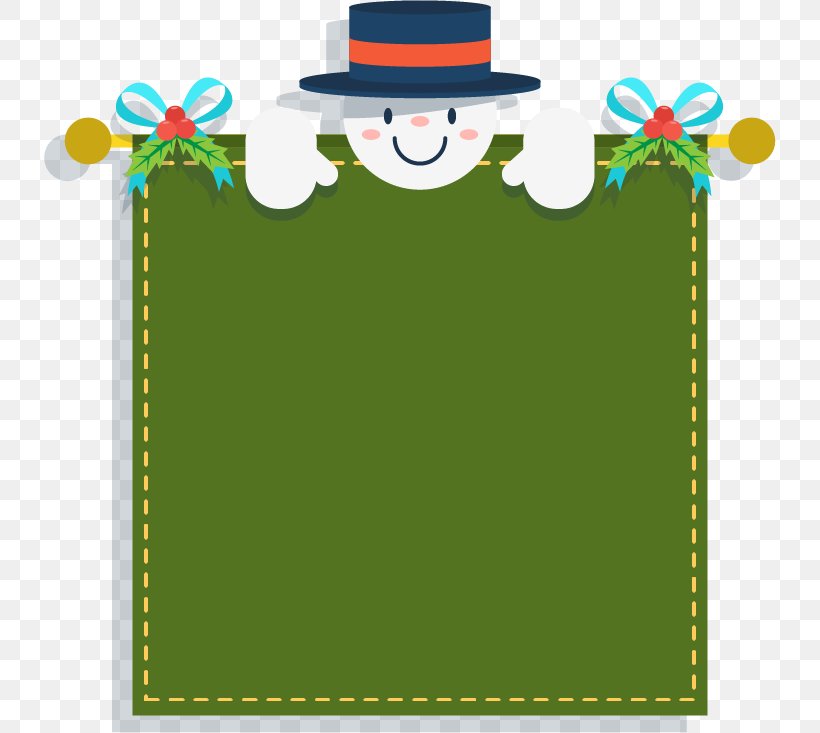 Picture Frame Text Box Snowman, PNG, 732x733px, Picture Frame, Border, Button, Grass, Green Download Free
