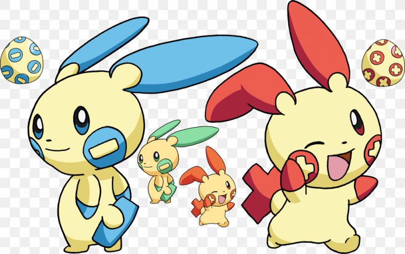 Pikachu Pokémon X And Y Minun Plusle Pachirisu, PNG, 1024x642px, Pikachu, Area, Artwork, Drawing, Easter Download Free