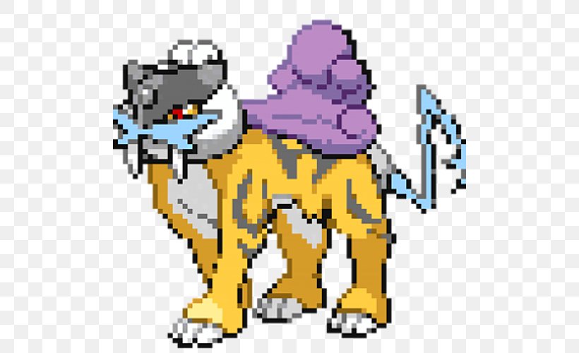 Pokémon Crystal Raikou Entei Suicune, PNG, 500x500px, Raikou, Area, Art, Carnivoran, Cartoon Download Free