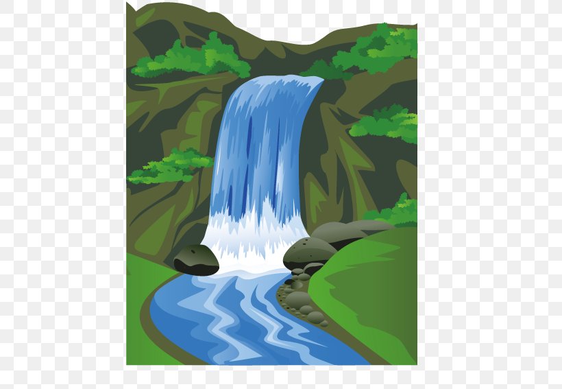 Waterfall Photography Euclidean Vector Clip Art, PNG, 567x567px, Waterfall, Aqua, Art, Footage, Fotosearch Download Free