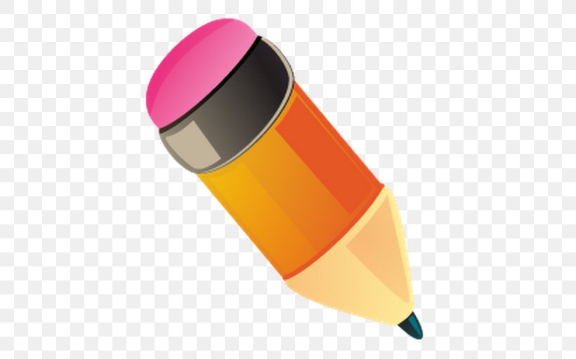Pencil Drawing, PNG, 512x512px, Pencil, Drawing, Icon Design, Office Supplies, Orange Download Free