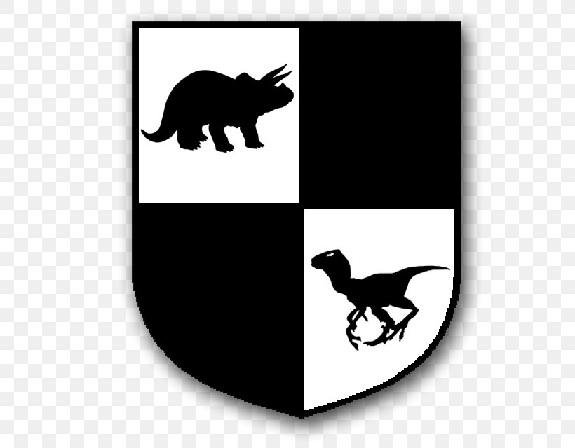 Cat Coat Of Arms Dinosaur Robot Heraldry, PNG, 592x640px, Cat, Arya Stark, Black And White, Canidae, Carnivoran Download Free