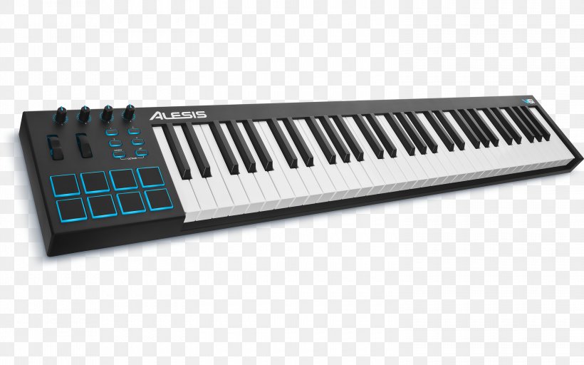 MIDI Controllers MIDI Keyboard Musical Instruments Alesis Keyboard Expression, PNG, 3000x1875px, Midi Controllers, Alesis, Analog Synthesizer, Digital Piano, Electric Piano Download Free