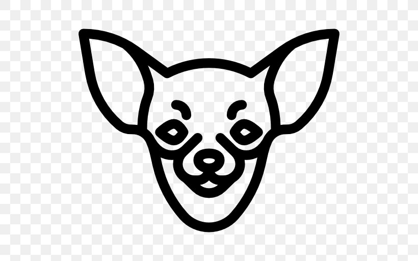 Chihuahua Puppy Clip Art, PNG, 512x512px, Chihuahua, Black, Black And White, Carnivoran, Dog Download Free