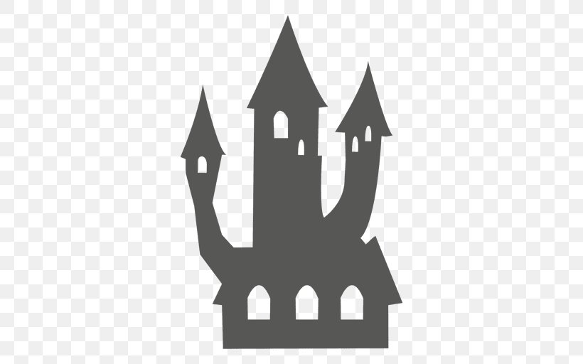 Halloween Haunted House Clip Art, PNG, 512x512px, Halloween, Black And White, Haunted Attraction, Haunted House, Logo Download Free