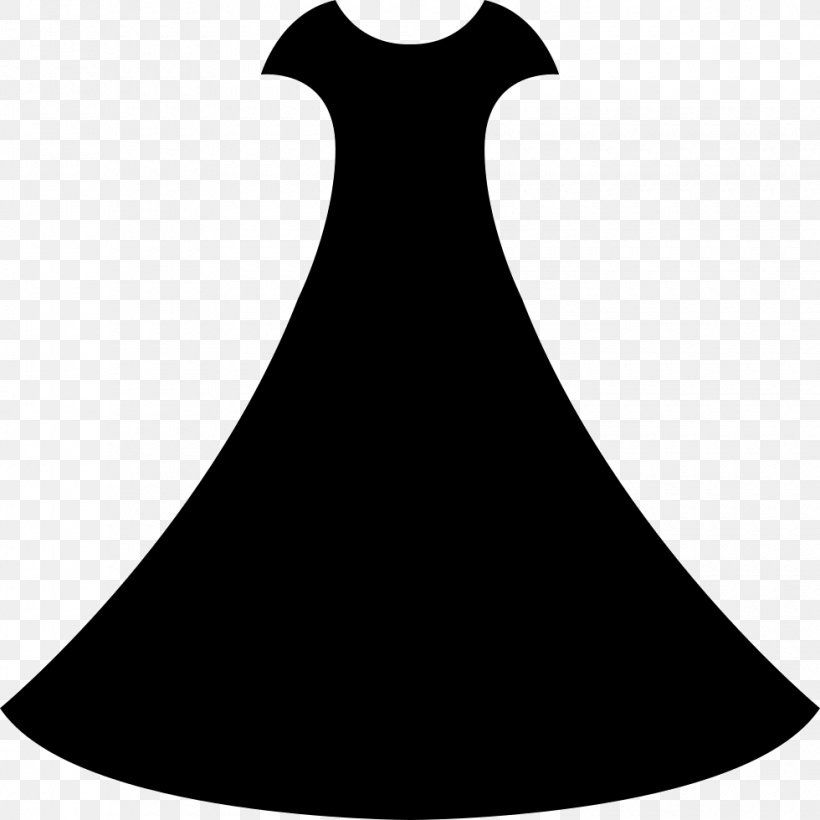 Black White Dress Clip Art, PNG, 980x980px, Black, Black And White, Dress, Neck, White Download Free