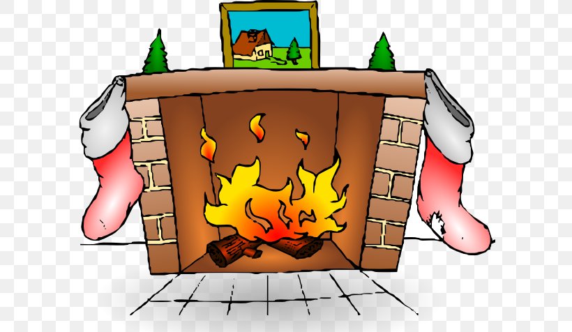 Santa Claus Fireplace Mantel Christmas Clip Art, PNG, 600x476px, Santa Claus, Art, Cartoon, Chimney, Christmas Download Free