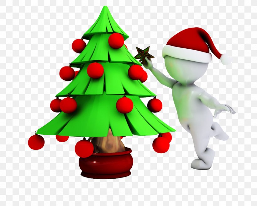 3D Computer Graphics Christmas Tree Illustration, PNG, 1000x800px, 3d Computer Graphics, Christmas, Christmas Decoration, Christmas Ornament, Christmas Tree Download Free