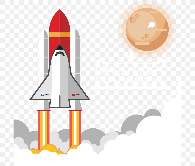 Euclidean Vector Rocket Spacecraft, PNG, 706x698px, Rocket, Outer Space, Rocket Launch, Spacecraft, Vector Space Download Free