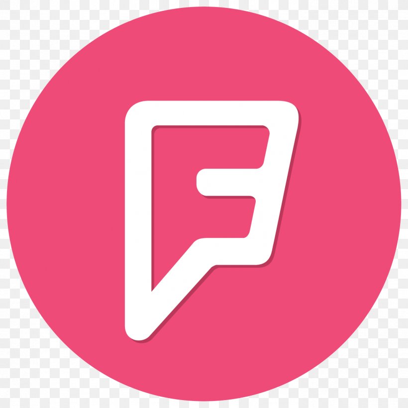 Foursquare Social Media, PNG, 1391x1391px, Foursquare, Area, Brand, Logo, Magenta Download Free