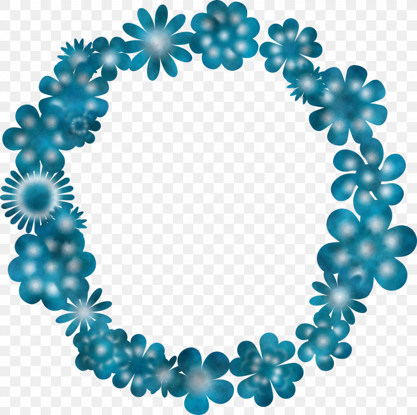 Frame, PNG, 3000x2988px, Frame, Aqua, Blue, Circle, Jewellery Download Free