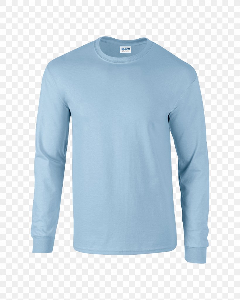 Long-sleeved T-shirt Gildan Activewear, PNG, 1000x1250px, Tshirt, Active Shirt, Azure, Blue, Clothing Download Free