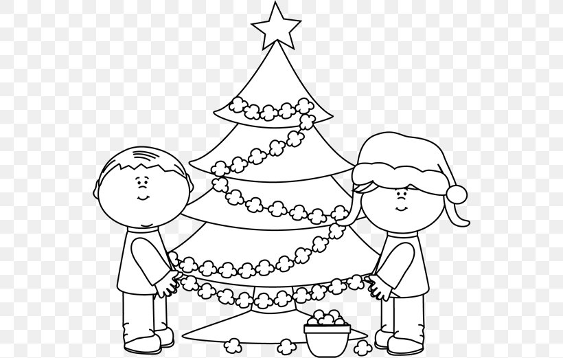 Mammal Christmas Tree Human Behavior Line Art, PNG, 550x521px, Mammal, Area, Behavior, Black And White, Character Download Free