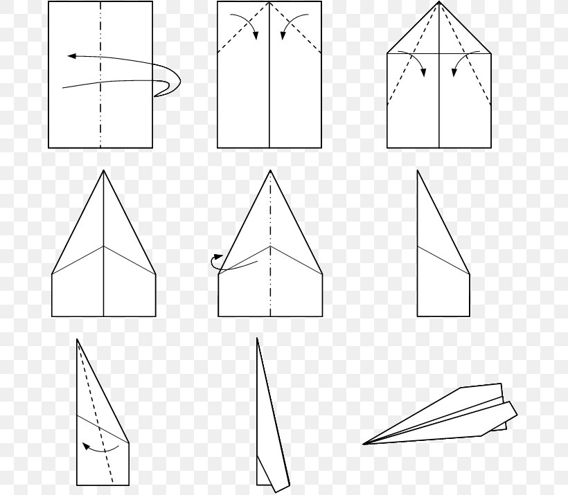 Airplane Paper Plane Flight How-to, PNG, 681x715px, Airplane, Area, Artwork, Black And White, Craft Download Free