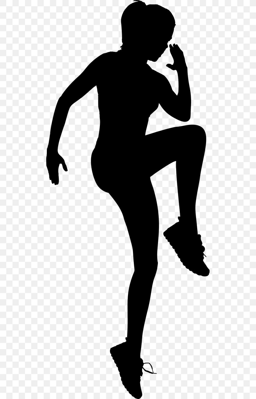 Physical Fitness Exercise Fitness Centre Silhouette Woman, PNG, 640x1280px, Physical Fitness, Arm, Art, Black, Black And White Download Free