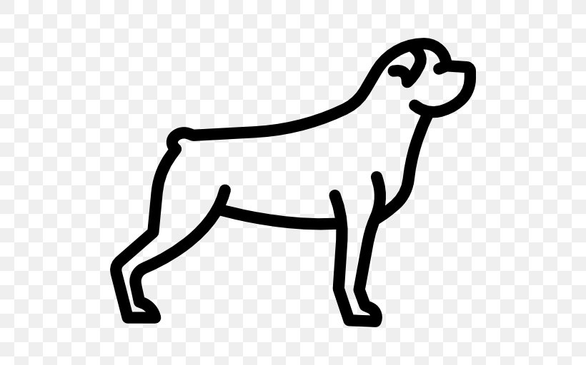 Rottweiler Canidae Clip Art, PNG, 512x512px, Rottweiler, Animal, Area, Black, Black And White Download Free