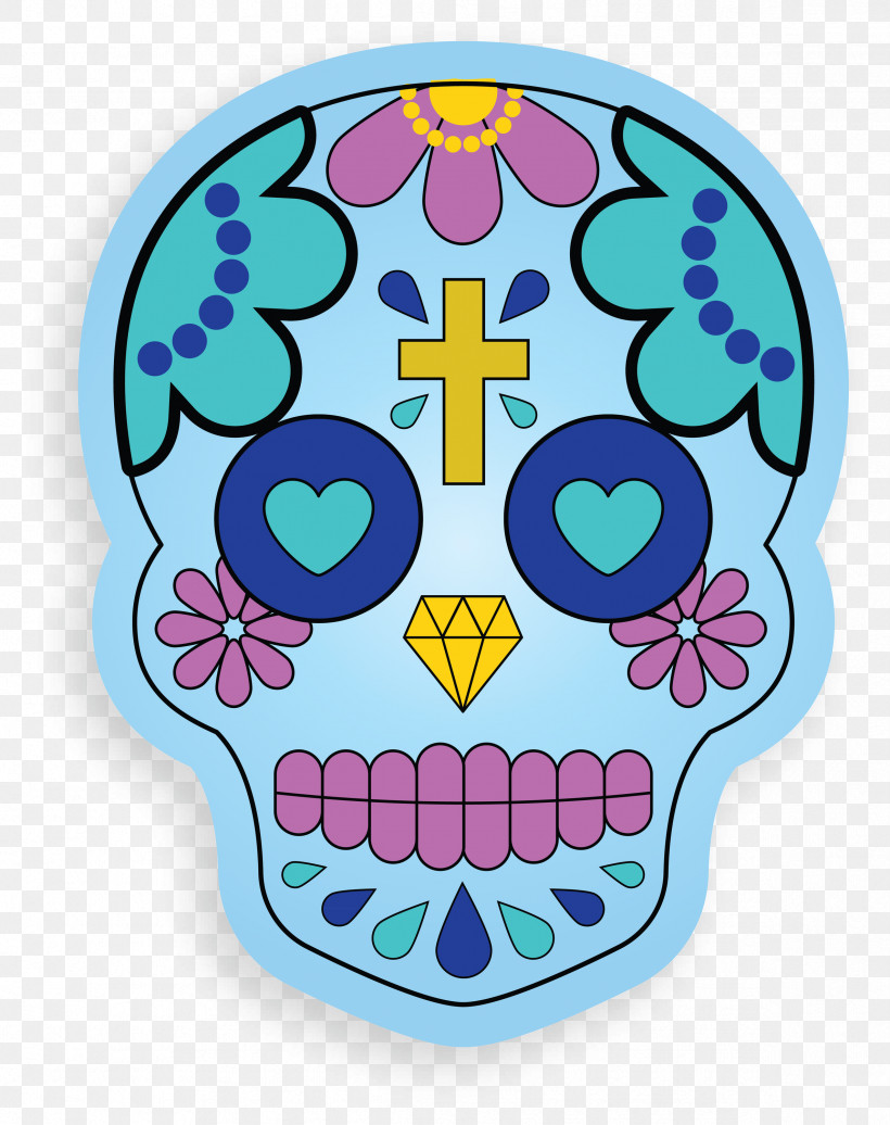 Skull Mexico, PNG, 2374x3000px, Skull, Mexico, Purple Download Free