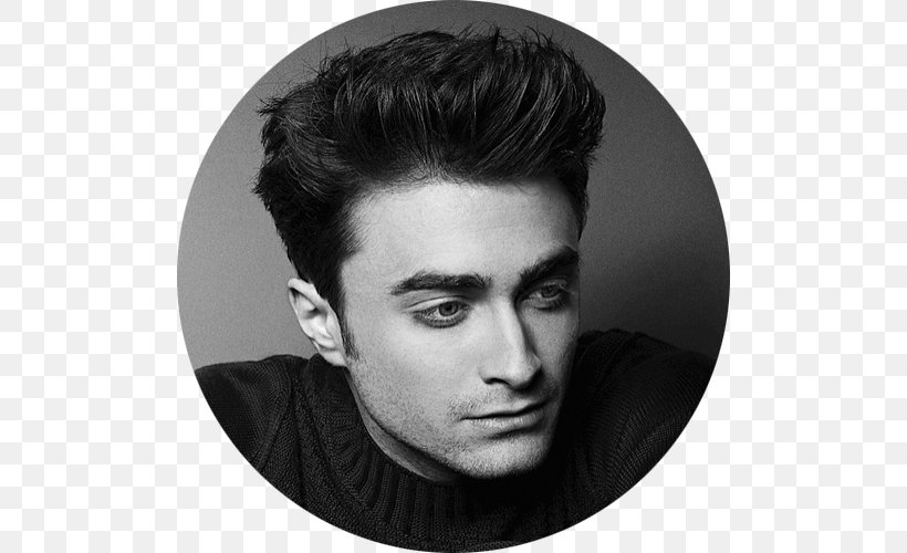 Daniel Radcliffe Harry Potter And The Philosopher's Stone Film Actor, PNG, 500x500px, Daniel Radcliffe, Actor, Black And White, Celebrity, Cheek Download Free