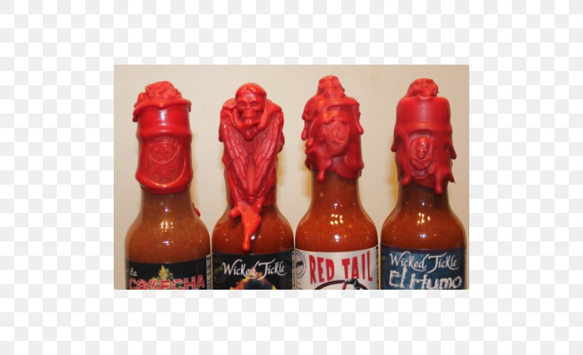 Hot Sauce Buffalo Wing Trinidad Moruga Scorpion Trinidad Scorpion Butch T Pepper, PNG, 500x500px, Hot Sauce, Bhut Jolokia, Bottle, Buffalo Wing, Chili Pepper Download Free