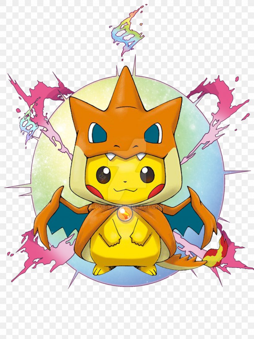 pikachu with charizard hat