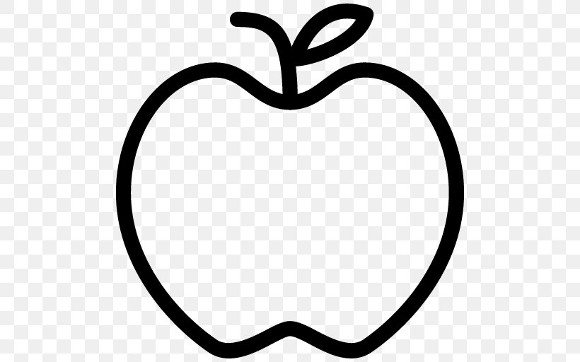 Apple Clip Art, PNG, 512x512px, Apple, Black, Black And White, Drawing, Heart Download Free