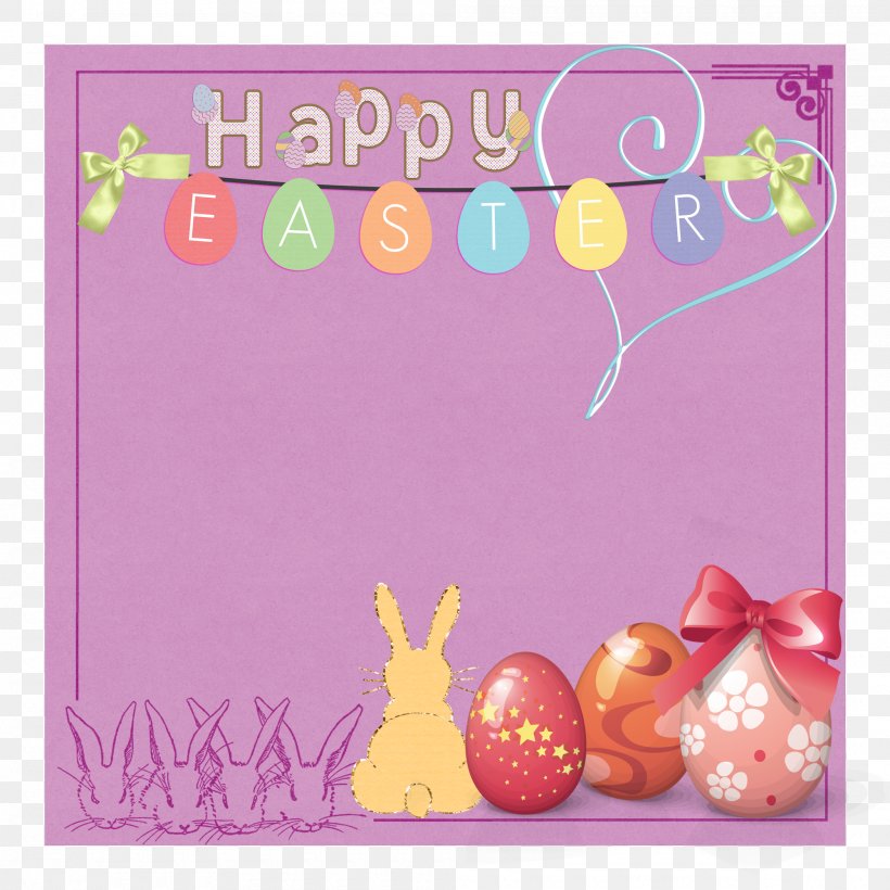 Easter Greeting Card Picture Frame Flower Rabbit, PNG, 2000x2000px, Easter, Flower, Greeting, Greeting Card, Heart Download Free