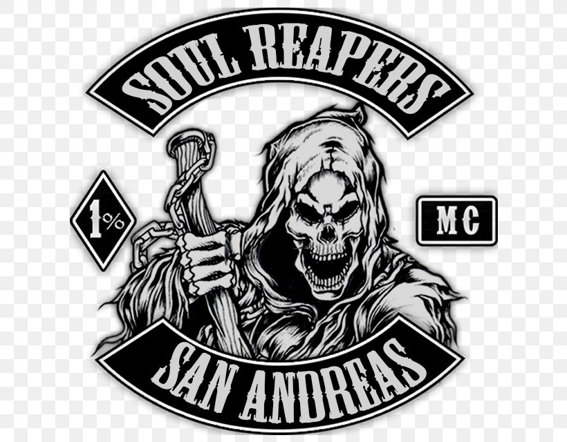 Grim Reapers Motorcycle Club Soul Death Organization, PNG, 640x640px, Grim Reapers Motorcycle Club, Badge, Brand, Death, Emblem Download Free