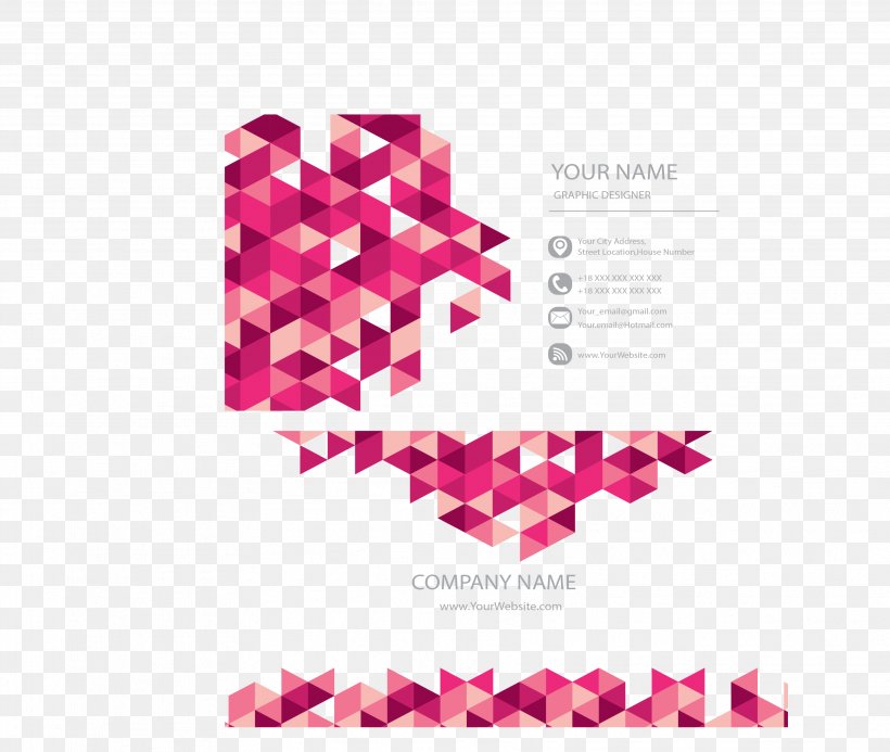 Pink Business Cards Geometry Visiting Card, PNG, 3551x3005px, Pink, Business Cards, Color, Corporate Identity, Credit Card Download Free