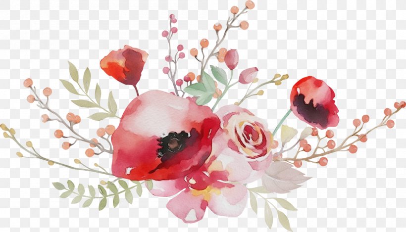 Red Watercolor Flowers, PNG, 1000x573px, Watercolor, Abbott Laboratories, Artificial Flower, Blossom, Branch Download Free