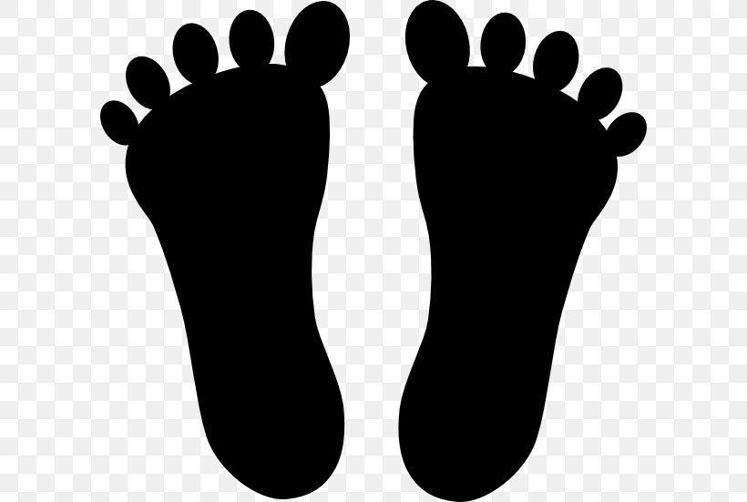Footprints Bigfoot Clip Art, PNG, 600x551px, Footprint, Bigfoot, Black And White, Drawing, Finger Download Free