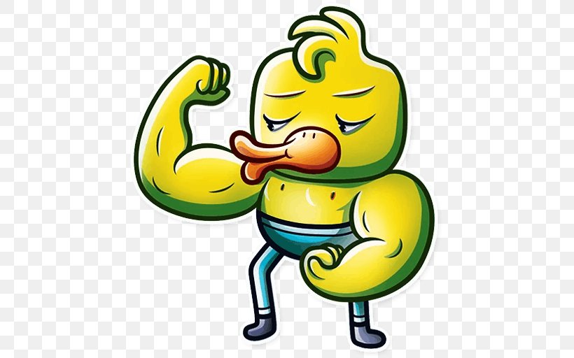 Muscle Synthol Biceps Sticker Clip Art, PNG, 512x512px, Muscle, Artwork, Biceps, Duck, Emoticon Download Free