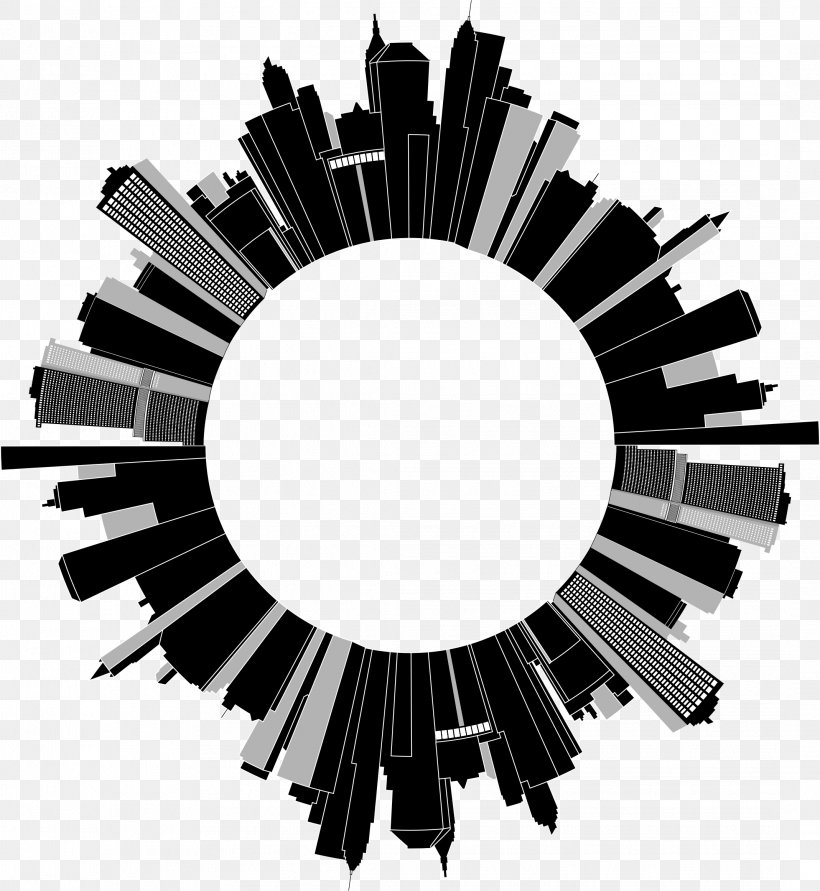 Skyline Cityscape Clip Art, PNG, 2138x2324px, Skyline, Art, Black And White, Cityscape, Distortion Download Free