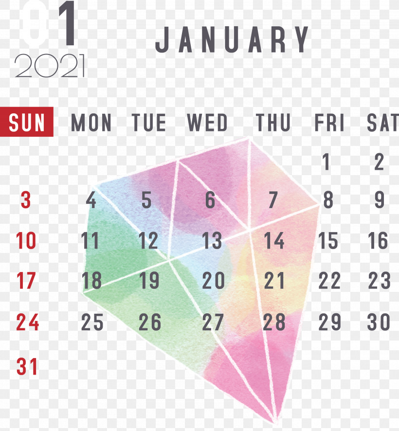 January 2021 Printable Calendar January Calendar, PNG, 2776x3000px, 2021 Calendar, January, Diagram, Geometry, January Calendar Download Free