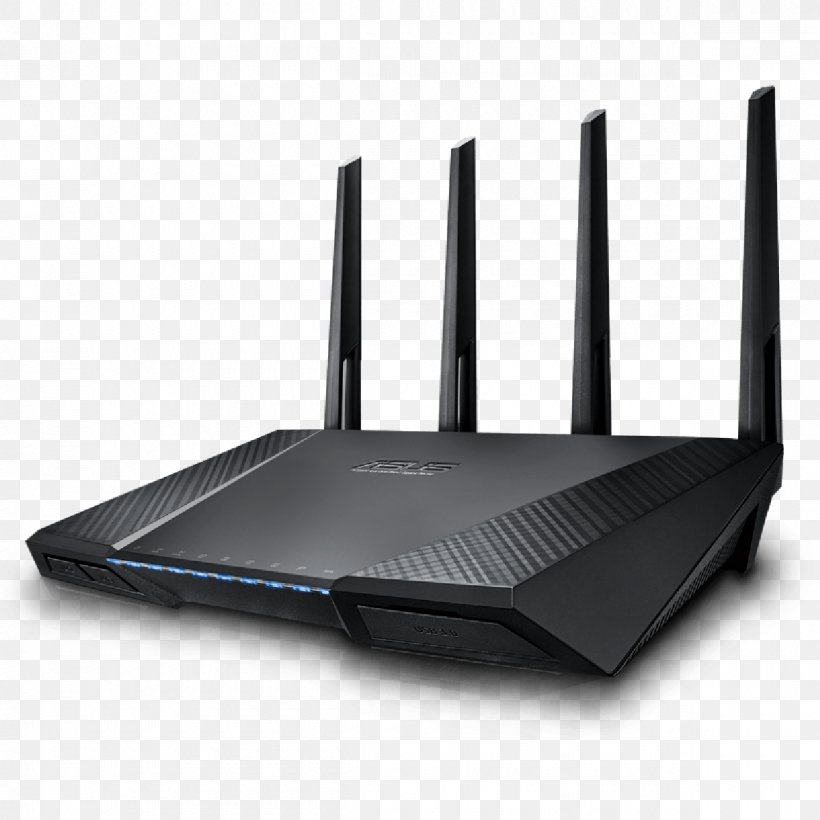 Wireless Router ASUS RT-AC87U IEEE 802.11ac, PNG, 1200x1200px, Router, Asus, Asus Rtac87u, Computer Network, Data Transfer Rate Download Free