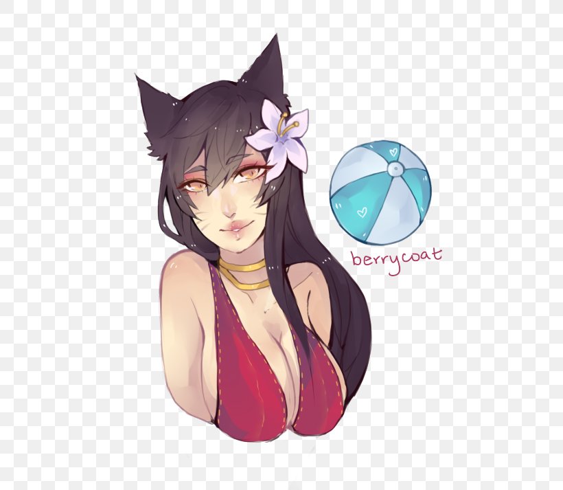 Ahri League Of Legends Swimming Pool, PNG, 500x713px, Watercolor, Cartoon, Flower, Frame, Heart Download Free