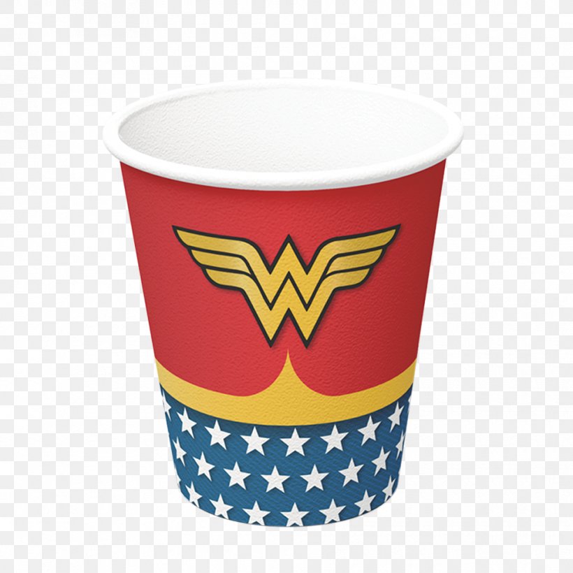 Wonder Woman Paper Party Cup, PNG, 990x990px, Wonder Woman, Birthday, Cardboard, Coffee Cup, Coffee Cup Sleeve Download Free