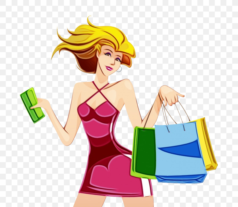 Cartoon Shopping Style, PNG, 715x715px, Watercolor, Cartoon, Paint, Shopping, Style Download Free