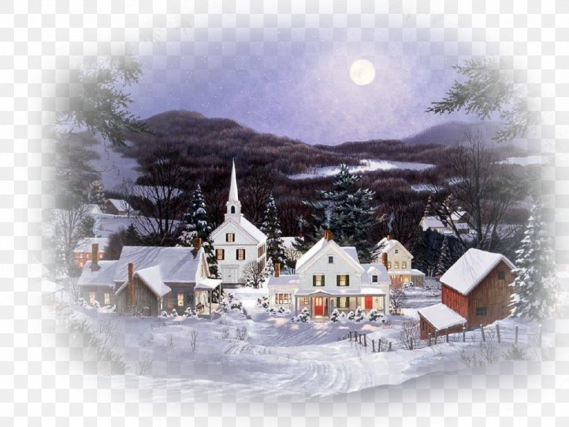 Christmas Village Christmas Eve Desktop Wallpaper, PNG, 973x730px, Christmas, Animaatio, Christmas Card, Christmas Eve, Christmas Tree Download Free